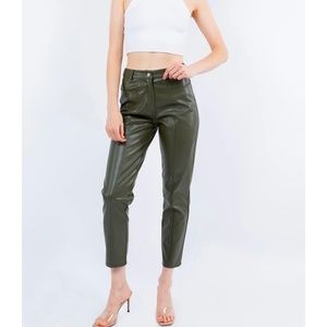 Leather Cropped Pants